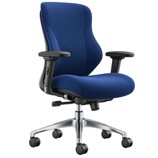 Customizable blue office chair