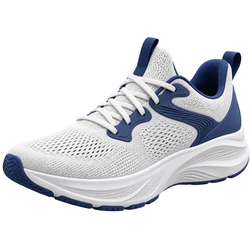 Customizable white and blue shoe